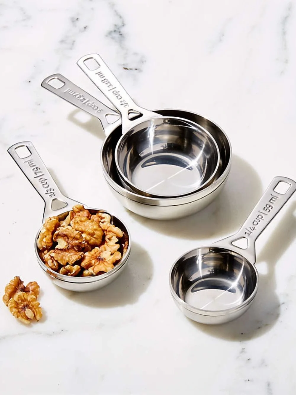 Le Creuset Stainless Steel Measuring Cups - Silver